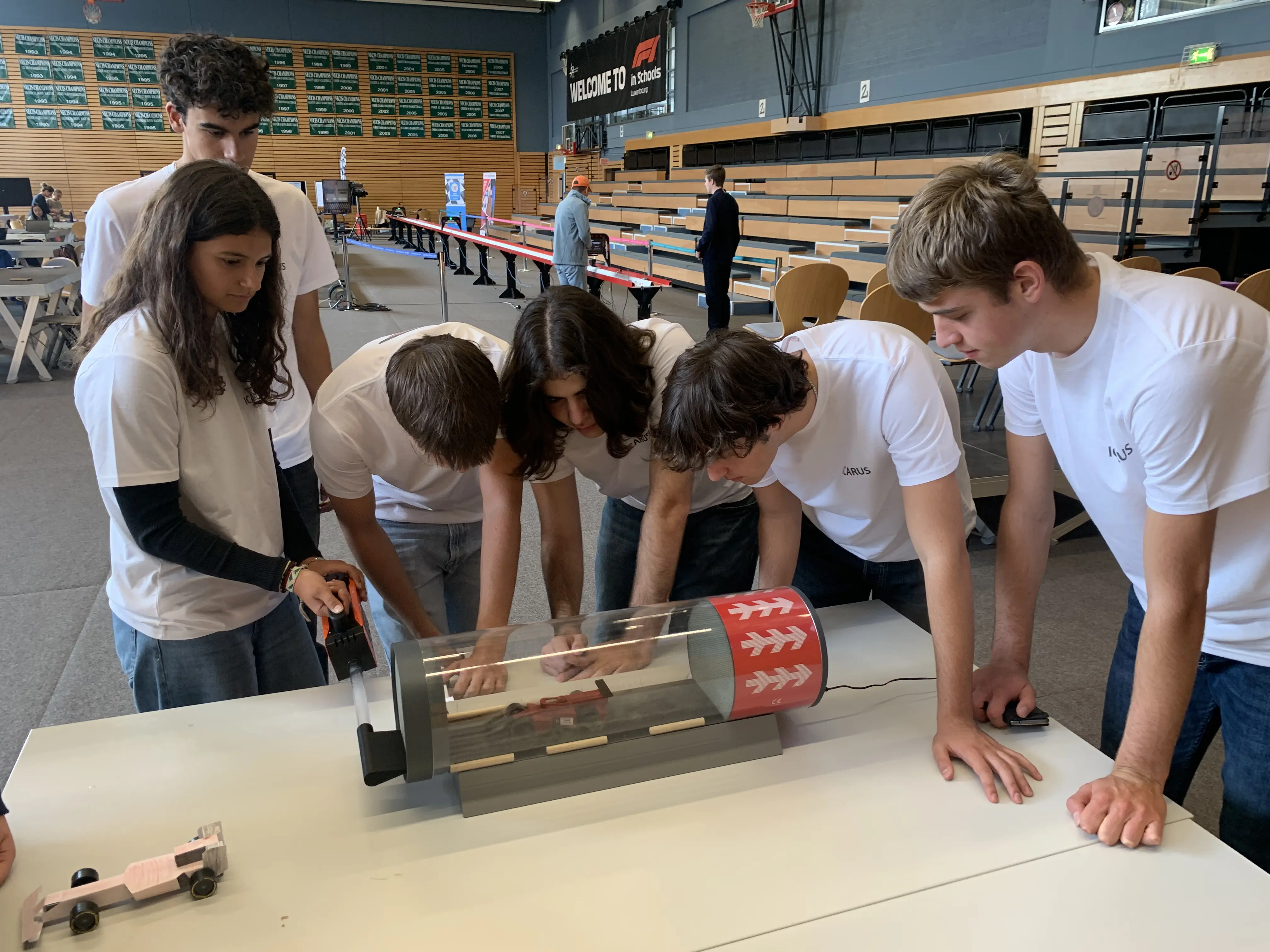 Our team at the smoke tunnel